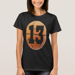 Kinder 13 Jahre alt Geburtstag Basketball Jungen 1 T-Shirt
