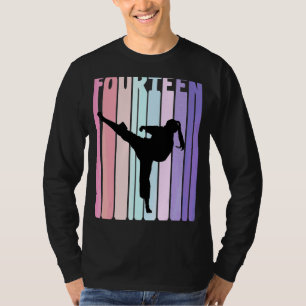 Kinder 14. Geburtstag Retro Taekwondo Karate Girls T-Shirt
