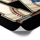 Kinder 17. Geburtstag Baseball Junge siebzehn Jahr Poster (Ecke)
