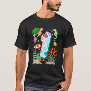 Kinder 1 Geburtstag Fisch Tetra Aquarium Unterwass T-Shirt
