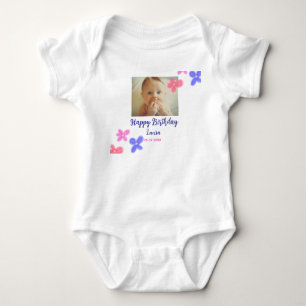 Kinder 1 Geburtstag hinzufügen Name Datum hinzufüg Baby Strampler