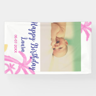 Kinder 1 Geburtstag hinzufügen Name Datum hinzufüg Banner