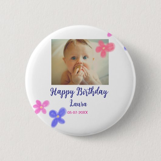 Kinder 1 Geburtstag hinzufügen Name Datum hinzufüg Button (Vorderseite)