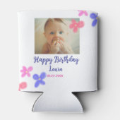 Kinder 1 Geburtstag hinzufügen Name Datum hinzufüg Dosenkühler (Rückseite)