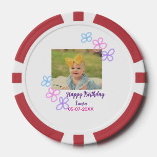 Kinder 1 Geburtstag hinzufügen Name Datum hinzufüg Pokerchips