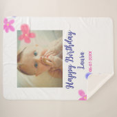 Kinder 1 Geburtstag hinzufügen Name Datum hinzufüg Sherpadecke (Vorderseite (Horizontal))