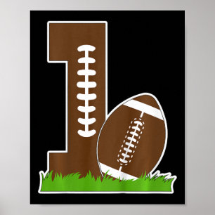 Kinder 1. Geburtstag Party Fußball Junge 1 Jahr al Poster