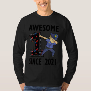 Kinder 1. Geburtstag Party Polizist Boy Polizeibea T-Shirt