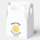 Kinder 1 Geburtstag Zitronenscheibe Name Datum m Geschenkschachtel (Geöffnet)