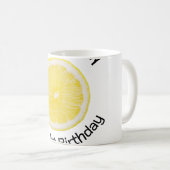 Kinder 1 Geburtstag Zitronenscheibe Name Datum m Kaffeetasse (VorderseiteRechts)