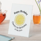 Kinder 1 Geburtstag Zitronenscheibe Name Datum m Sockelschild (In Situ)