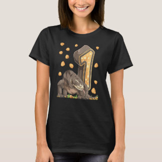 Kinder 1 Jahr alt Komodo Dragon Reptile 1. Geburts T-Shirt