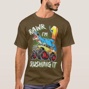 Kinder 1 Jahr Junge Junge Mädchen T rex 1 Tag m T-Shirt