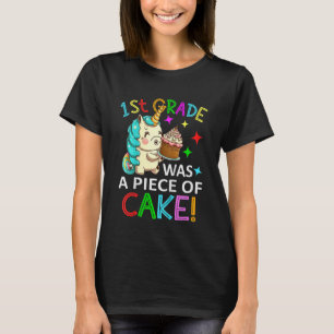 Kinder 1. Klasse 1 war ein Stück Kuchenmädchen T-Shirt