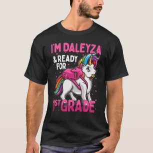 Kinder 1. Klasse Einhorn Ich bin Daleyza und berei T-Shirt