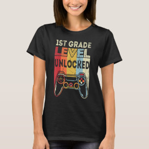 Kinder 1. Stufe Ungesperrter Gamer Erster Tag S T-Shirt