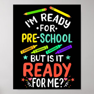 Kinder 1. Tag der Vorschulzeit erster Schultag Poster