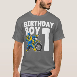 Kinder 1e Geburtstag Dabbing Motocross Bike Junge T-Shirt