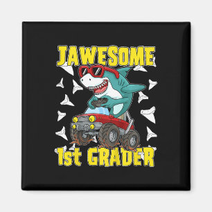 Kinder 1er Klasse Monster Truck Dinosaur Megalodon Magnet