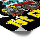 Kinder 1er Klasse Monster Truck Dinosaur Megalodon Poster (Ecke)