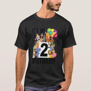 Kinder 2 Dschungeltiere Wildtiere Geburtstagsparty T-Shirt