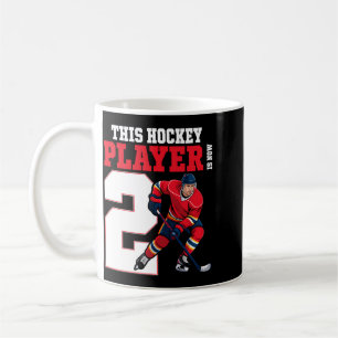 Kinder 2. Eis-Hockey-Geburtstag Zweijähriger Spiel Kaffeetasse