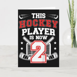 Kinder 2. Eishockey-Geburtstag Zweijähriger Eishoc Karte