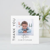 Kinder 2 Foto Vielen Dank Dankeskarte (Stehend Vorderseite)