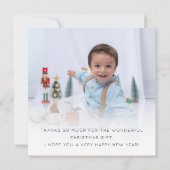 Kinder 2 Foto Vielen Dank Dankeskarte (Rückseite)