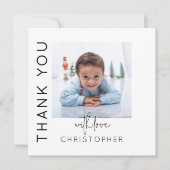 Kinder 2 Foto Vielen Dank Dankeskarte (Vorderseite)