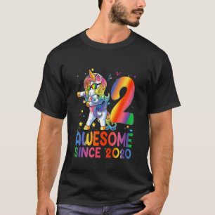 Kinder 2. Geburtstag 2 Jahre Alte Mädchen Absteche T-Shirt