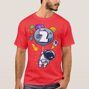 Kinder 2 Geburtstag Astronaut 2 Jahre alt Geburtst T-Shirt