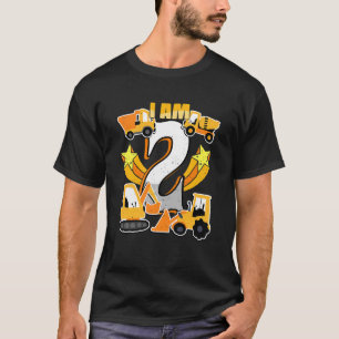 Kinder 2. Geburtstag Bauwagen Funny Second T-Shirt