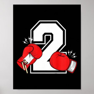 Kinder 2. Geburtstag Boxboxer Junge 2 Jahr alter B Poster