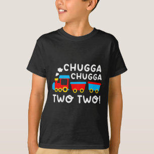 Kinder 2 Geburtstag Boy Train Chugga Chugga zwei z T-Shirt
