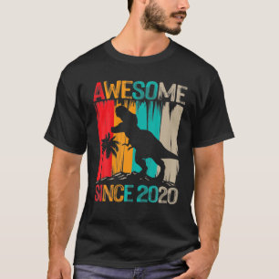 Kinder 2 Geburtstag Dinosaurier 2 Jahre Junge Kind T-Shirt