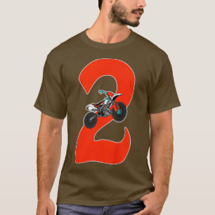 Kinder 2 Geburtstag Dirt Bike Geschenk 2 Jahre alt T-Shirt