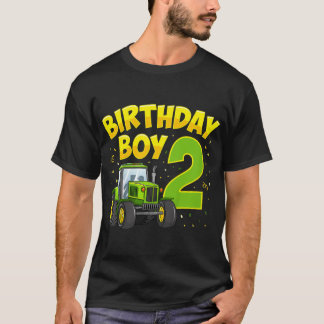 Kinder 2 Geburtstag Junge 2 Jahre alter Hof LKW LK T-Shirt