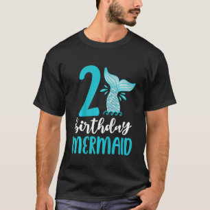 Kinder 2 Geburtstag Meerjungfrau 2 Mädchen Matchin T-Shirt