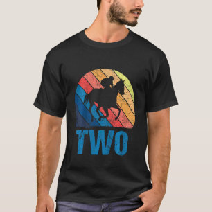 Kinder 2. Geburtstag Pferdereiter Fan 2 Jahre alte T-Shirt