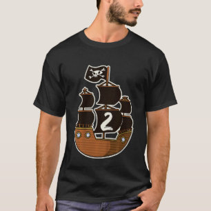 Kinder 2. Geburtstag Piraten Geschenk 2 Jahre alte T-Shirt
