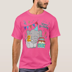 Kinder 2. Happy Birthday Design Kostüm Elefant für T-Shirt