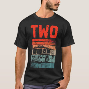 Kinder 2 Jahre alt 2. Geburtstag Junge Feuerwehrfe T-Shirt