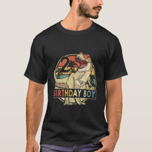 Kinder 2 Jahre alt 2. Geburtstag Junge Rex Dinosau T-Shirt