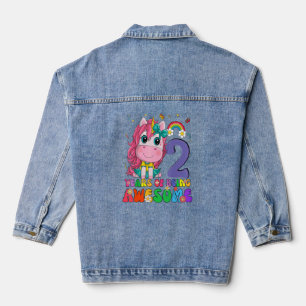 Kinder 2 Jahre alt 2. Geburtstag Mädchen Prinzessi Jeansjacke