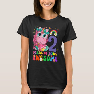 Kinder 2 Jahre alt 2. Geburtstag Mädchen Prinzessi T-Shirt