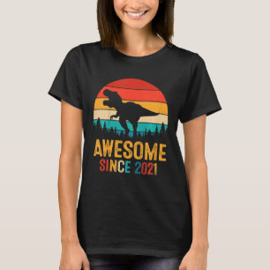 Kinder 2 Jahre alt Dinosaurier 2. Geburtstag Junge T-Shirt