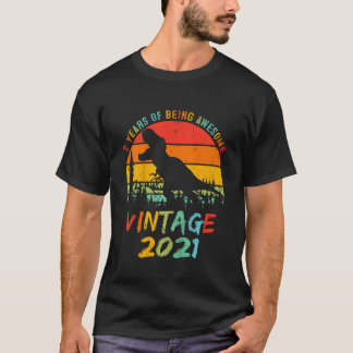 Kinder 2 Jahre alt Dinosaurier 2. Geburtstag Junge T-Shirt