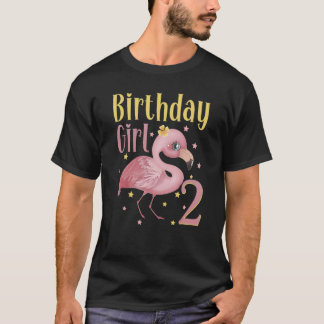 Kinder 2 Jahre alt Flamingo Geburtstag Mädchen Par T-Shirt