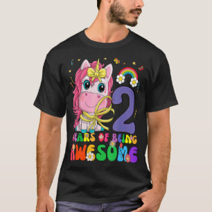 Kinder 2 Jahre alt Geschenke 2. Geburtstag Girl Pr T-Shirt